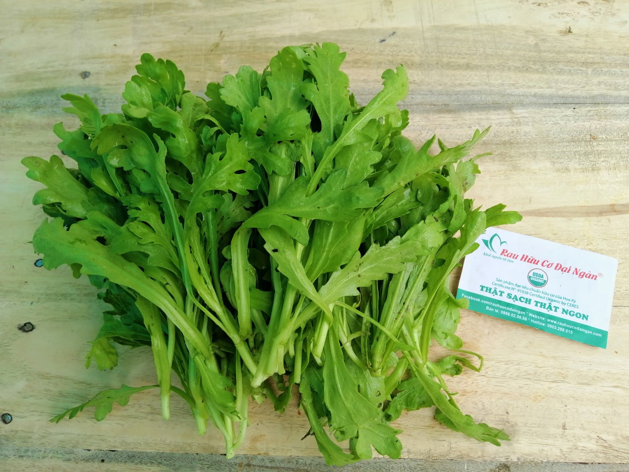 Cải cúc hữu cơ Đại Ngàn (túi 300 Gram)